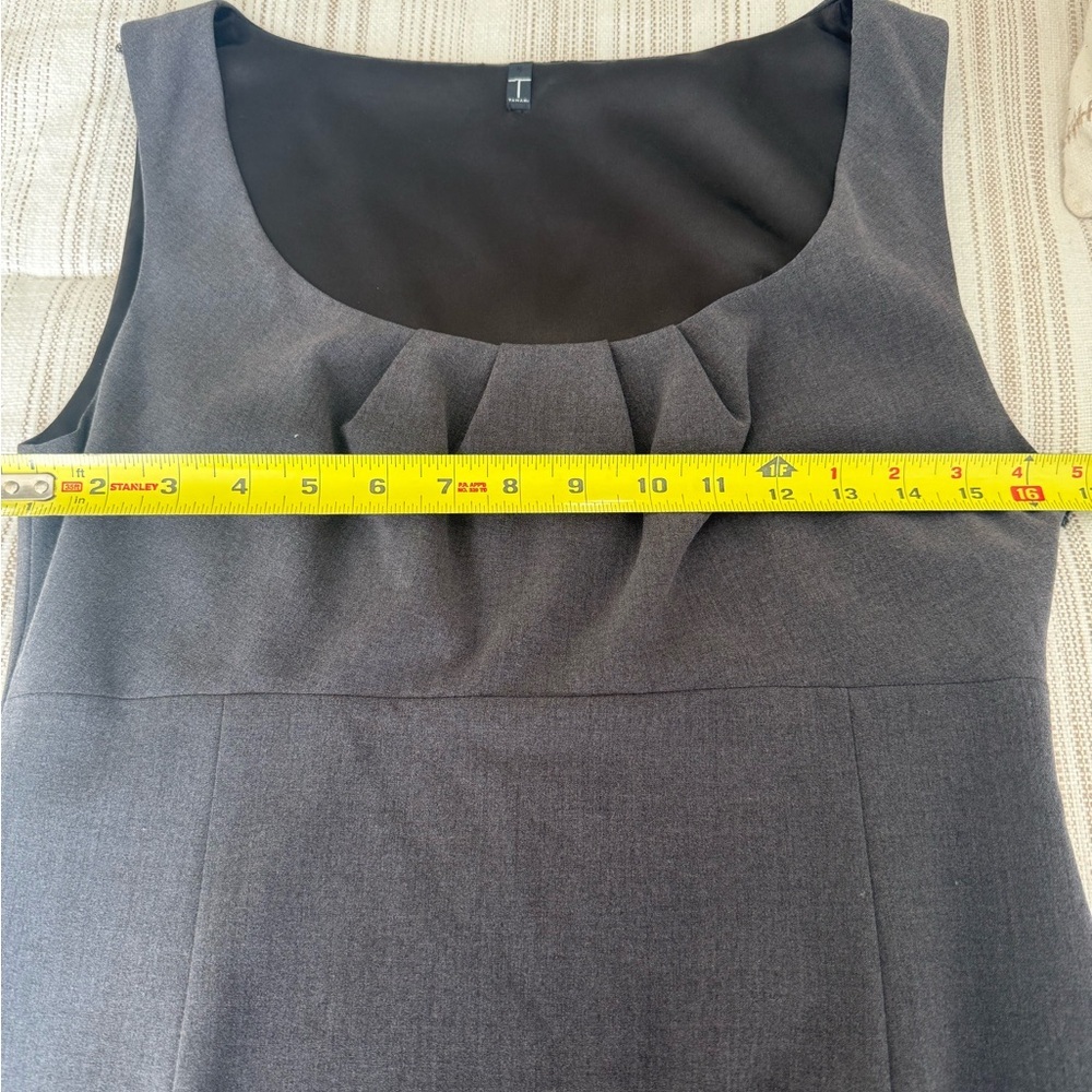 Tahari Grey Sleeveless Sheath Dress - Picture 4 of 7